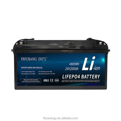 Lifepo4 Deep Cycle 200ah 12V 24V Battery Built In BMS 12 Volt 24 Volt