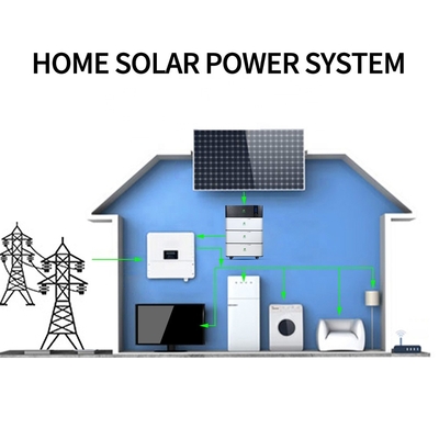 Stacked 51.2v All In One Solar System Off Grid 5kw 48v 100ah Lifepo4 Battery