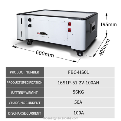 Stacked 51.2v All In One Solar System Off Grid 5kw 48v 100ah Lifepo4 Battery