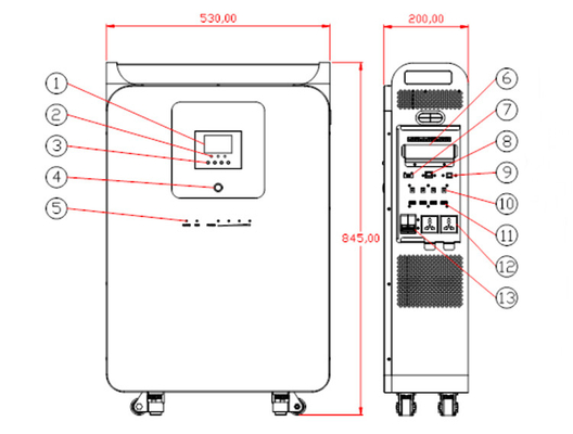 10kw 15kw Solar Energy Storage All In One Lifepo4 Battery Packs 24v 48v With Inverter
