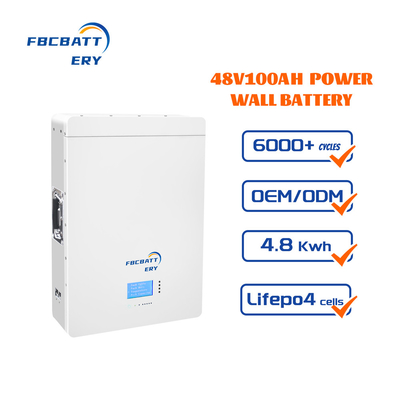 Solar Power Wall 5kw Lithium Ion Battery , Lifepo4 24v 200ah Solar Battery Pack