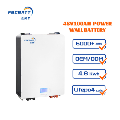 Lifepo4 Solar Rechargeable Batteries , Solar Power Wall 24v Battery Pack