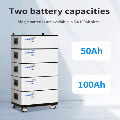 High Voltage Lifepo4 Battery Pack , 51.2v 102v 50ah Solar Lithium Battery