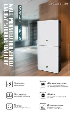 IP20 LFP Solar Photovoltaic Batteries Lifepo4 Wall Mounted Lithium Ion Energy Storage Power Supply