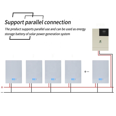 Photovoltaic Home 120AH Solar Wall Battery 48V Lithium Ion Battery With LCD Screen