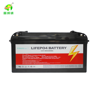 BMS Lifepo4 12V 300AH Deep Cycle Lithium Battery Solar RV EV Outdoor UPS Golf Car Battery Replacement