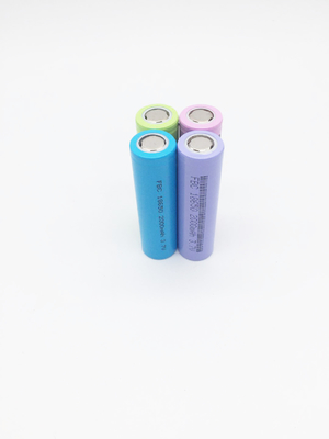 Cylindrical 3.7V 18650 Li Lon LFP Battery Cells 2200mAh 1c 5c 10c Discharge For Tesla